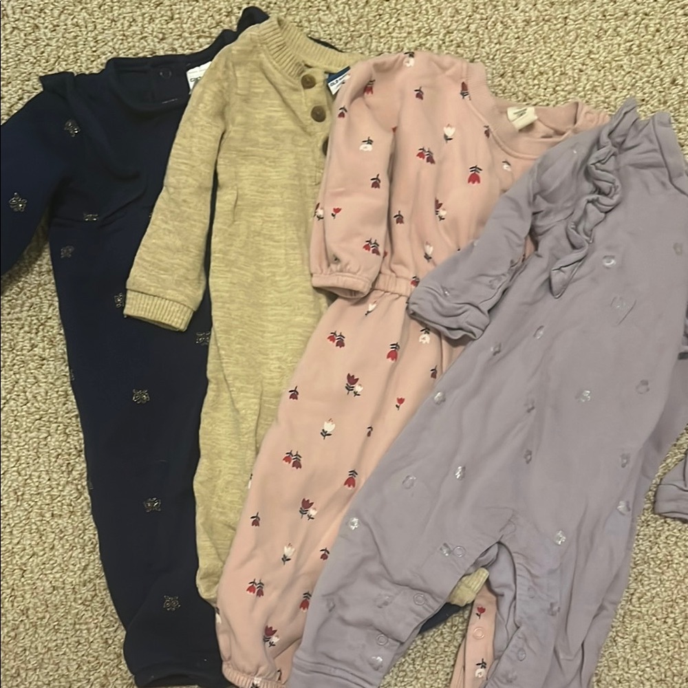 Set of 4 Winter Rompers